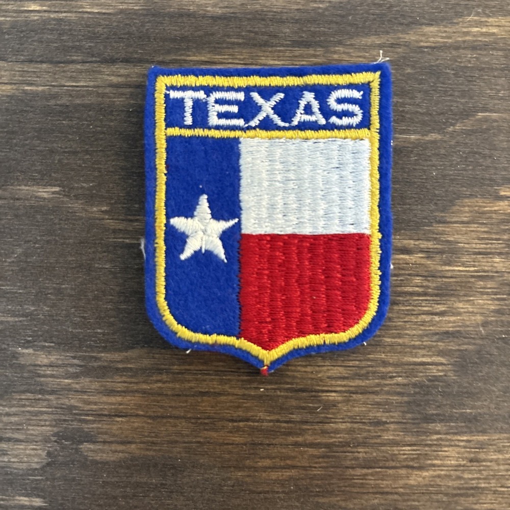 Vintage Texas Flag Logo Sew On Patch